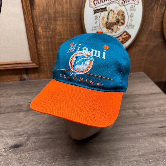 Vintage Miami Dolphins Snapback Adjustable Hat Cap 90's Team NFL Football - Picture 1 of 8